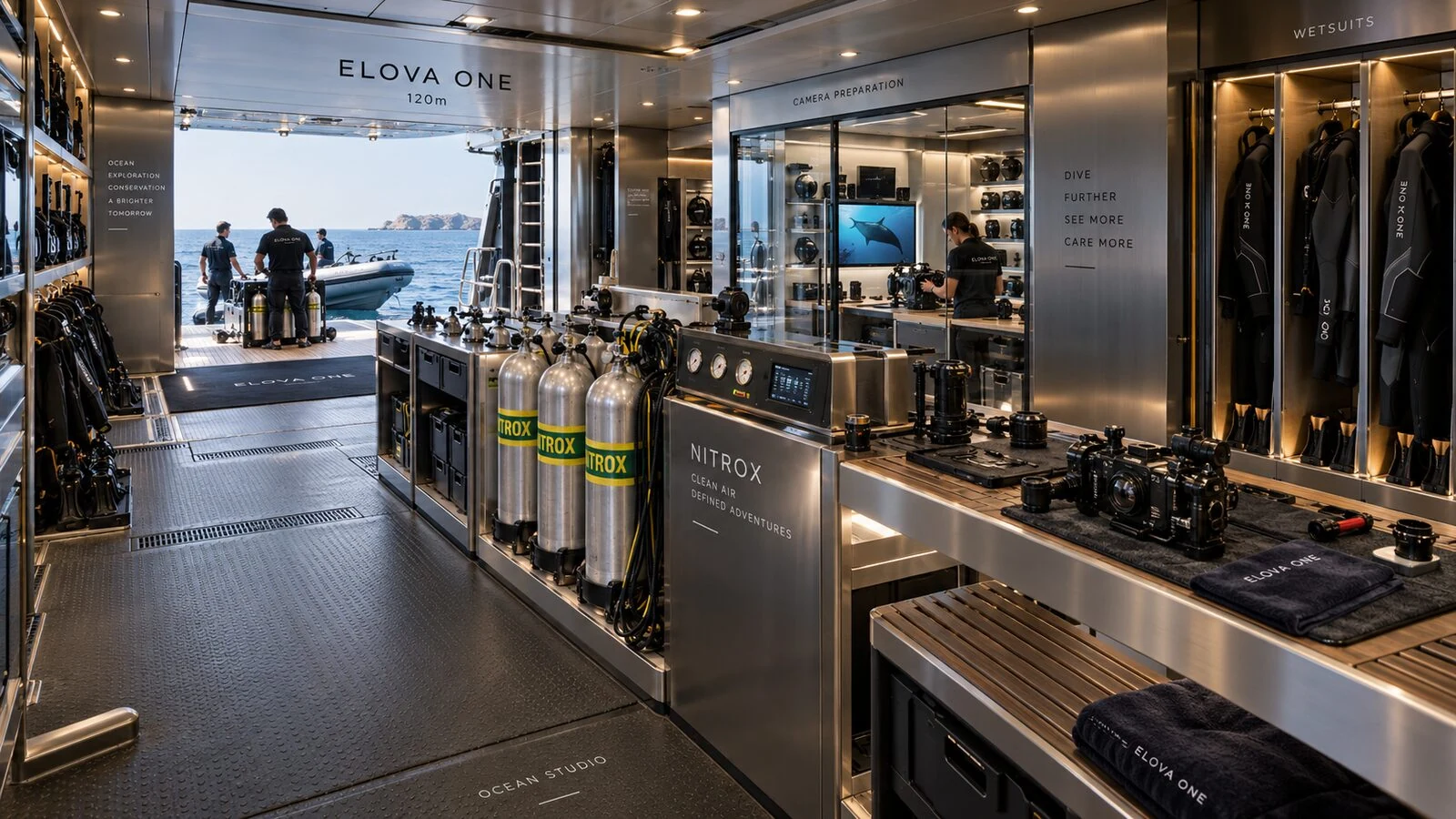 ELOVA dive and underwater media operations prepared for ocean exploration.