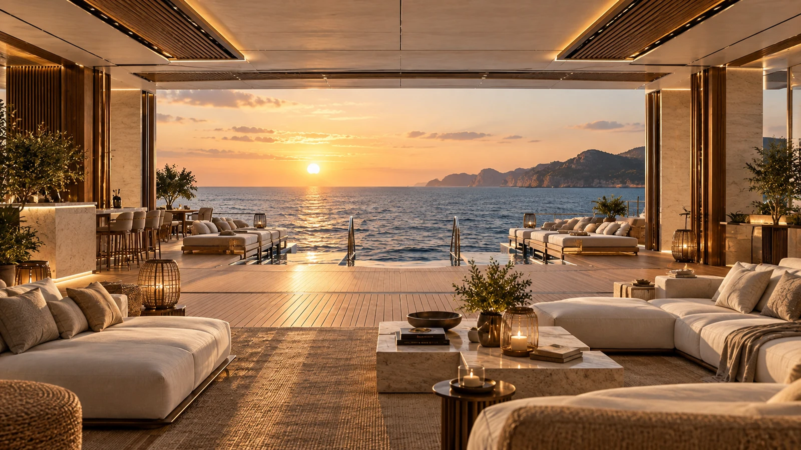 ELOVA Ocean House sea-level interior flowing directly toward the ocean.